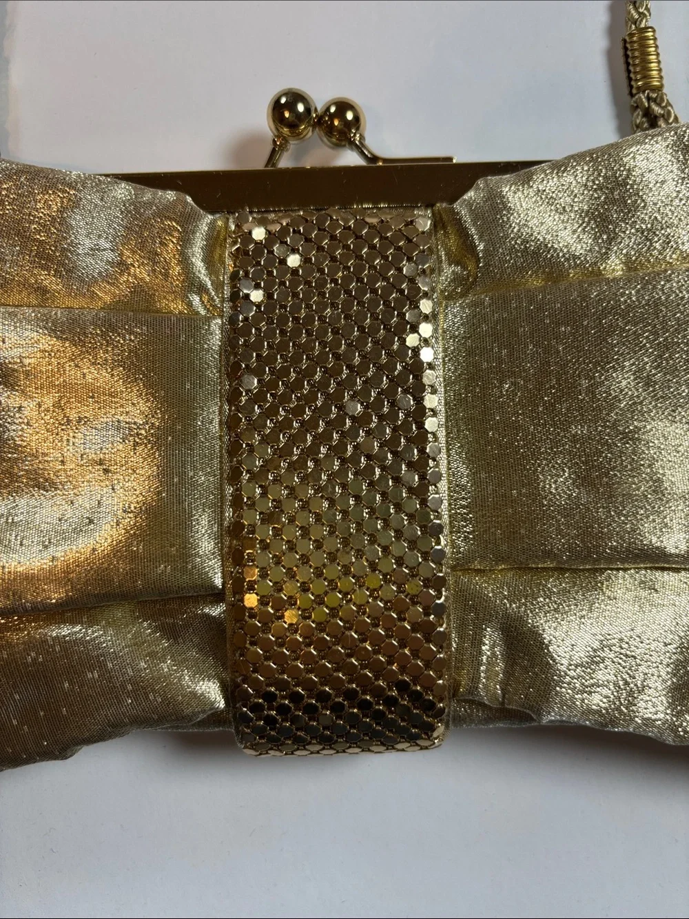 Kate Landry Gold Evening Clutch Handbag